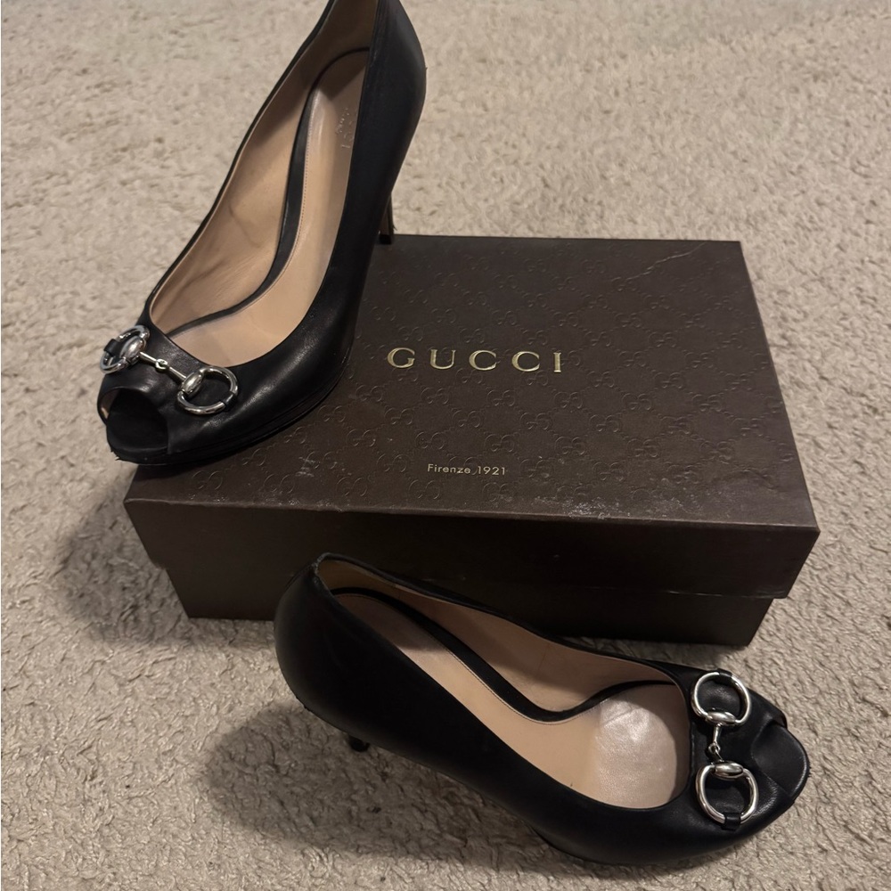 Gucci Nappa Steve Nero Heels